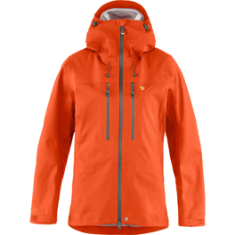 Fjällräven Bergtagen Eco-Shell Jacket W Women’s Mountaineering jackets Orange Main Front 51745